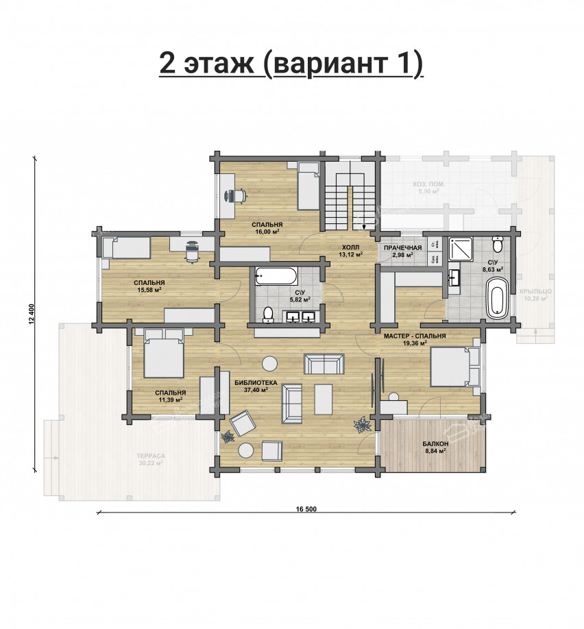 Дом из клееного бруса VZ-389